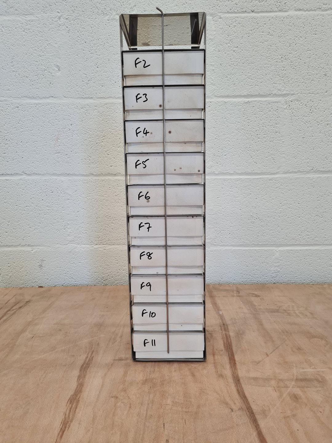Image of Job Lot of -80 Cryogenic Freezer Stainless Steel Storage Racks lab
