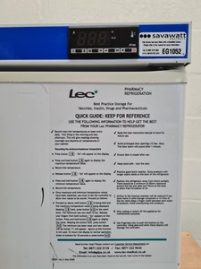 Thumbnail image of Lec Pharmacy Refrigeration PE 207 Laboratory Refrigerator Lab