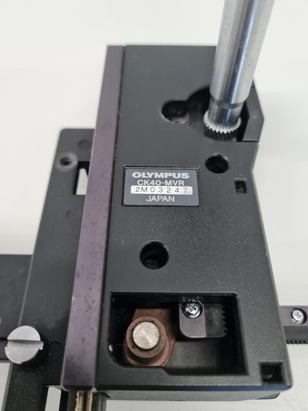 Image of Olympus CK40-MVR Mechanical Stage Cross Specimen Table Lab