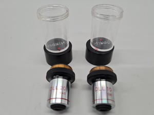 Thumbnail image of Box of Olympus & Nikon Microscope Objectives & Accessories -  160/- Lab
