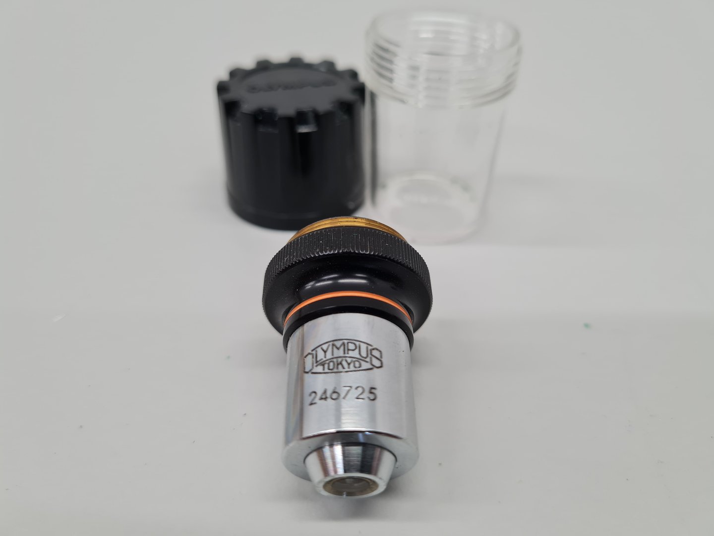 Image of Box of Olympus & Nikon Microscope Objectives & Accessories -  160/- Lab