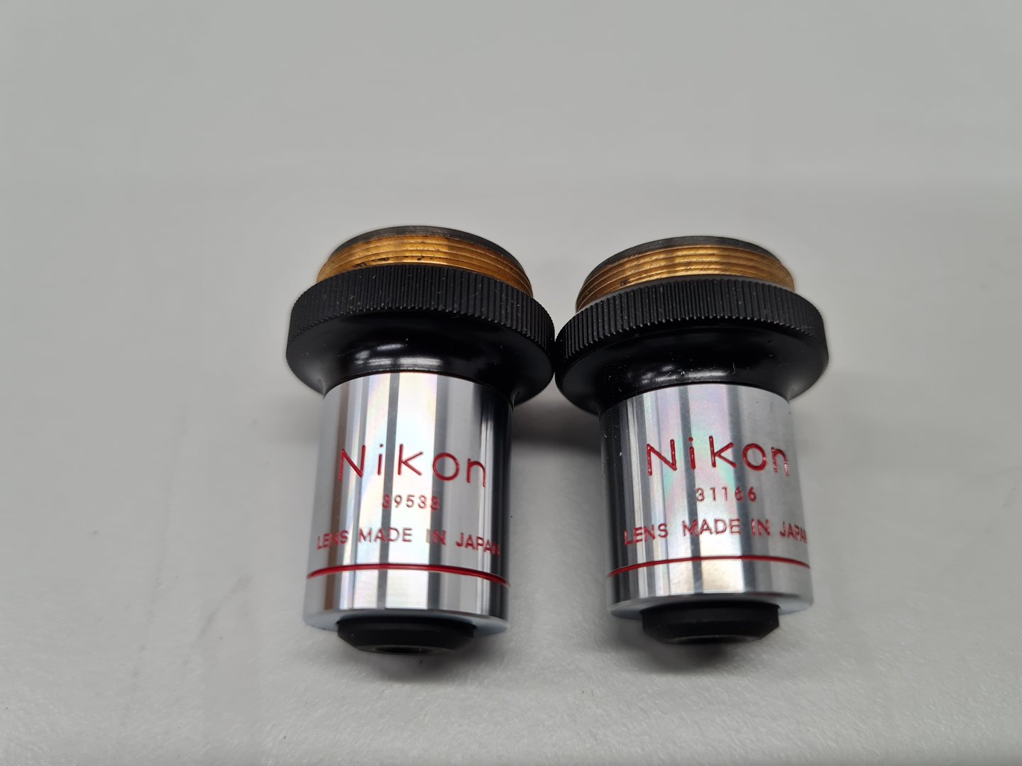 Image of Box of Olympus & Nikon Microscope Objectives & Accessories -  160/- Lab