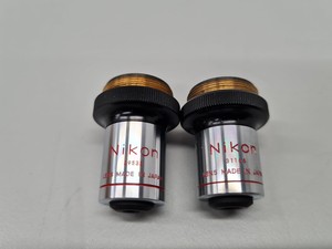 Thumbnail image of Box of Olympus & Nikon Microscope Objectives & Accessories -  160/- Lab