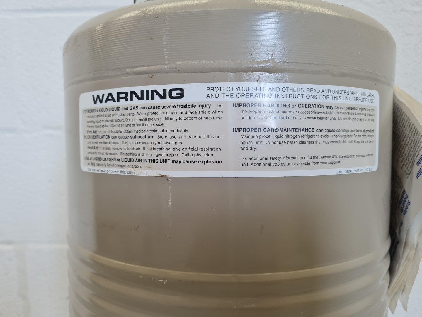 Image of Taylor-Wharton 10XT Liquid Nitrogen Storage Dewar Lab