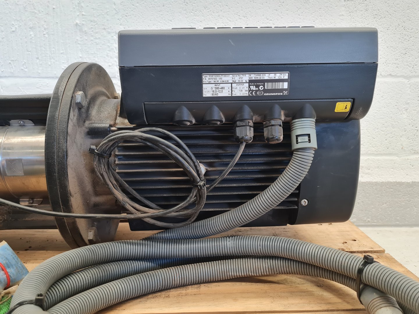 Image of Grundfos Vertical Motor Model: MGE132SD2-FF265-D1 Lab Spares/Repairs