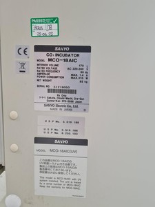 Thumbnail image of Sanyo MCO-18AIC CO2 (UV) Laboratory Incubator Lab