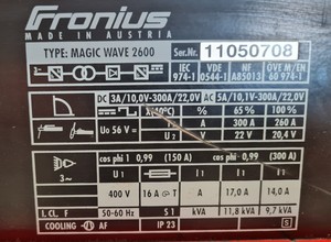 Thumbnail image of Fronius Magic Wave 2600 Water Cooled AC/DC TIG Welder Machine Spares/Repairs