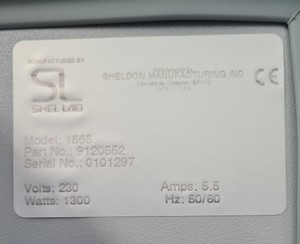 Thumbnail image of Shel Lab Model 1565 Laboratory Incubator Double Stack Lab