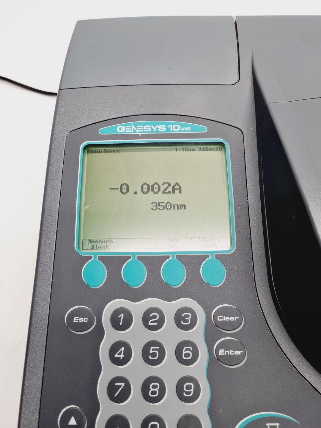 Image of Thermo Spectronic Model Genesys 10 vis Visible Light Spectrometer Lab