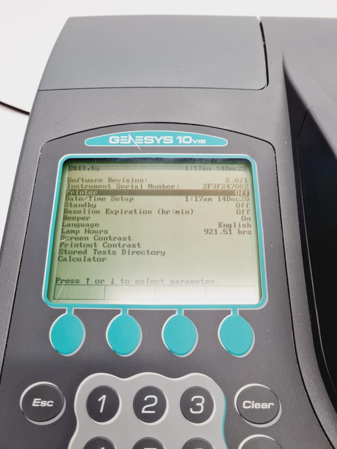 Image of Thermo Spectronic Model Genesys 10 vis Visible Light Spectrometer Lab