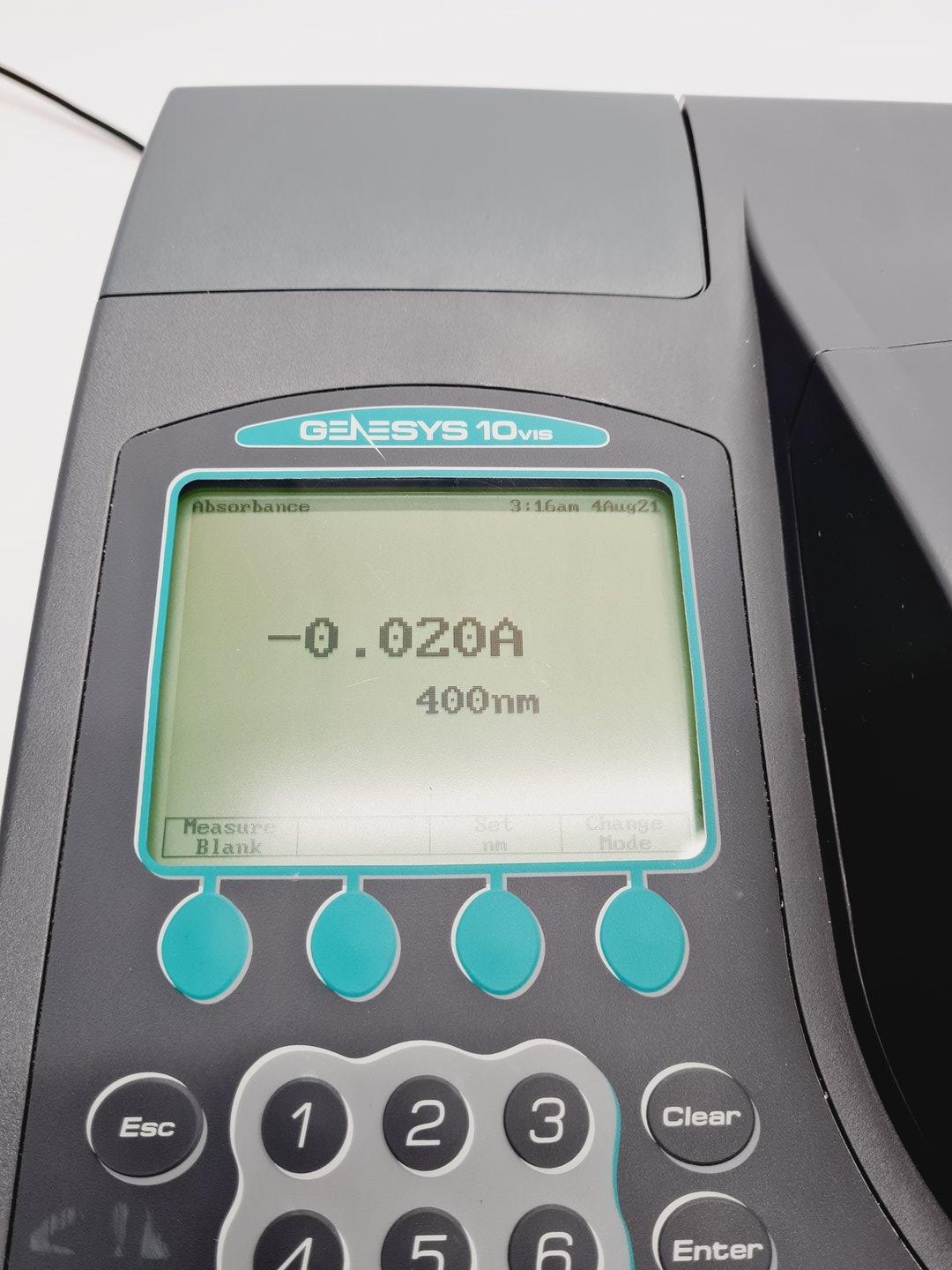 Code V Spectrometer Thermo Genesys 10 Spectronic vis Spectrometer Lab