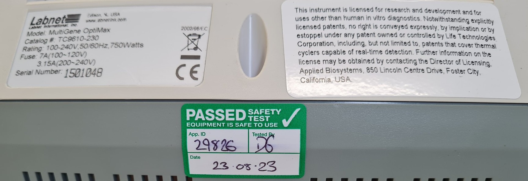 Image of Labnet MultiGene OptiMax Thermal Cycler TC9610  Lab