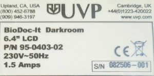 Thumbnail image of UVP BioDoc-IT M-20 Imaging System UV Transilluminator with Camera