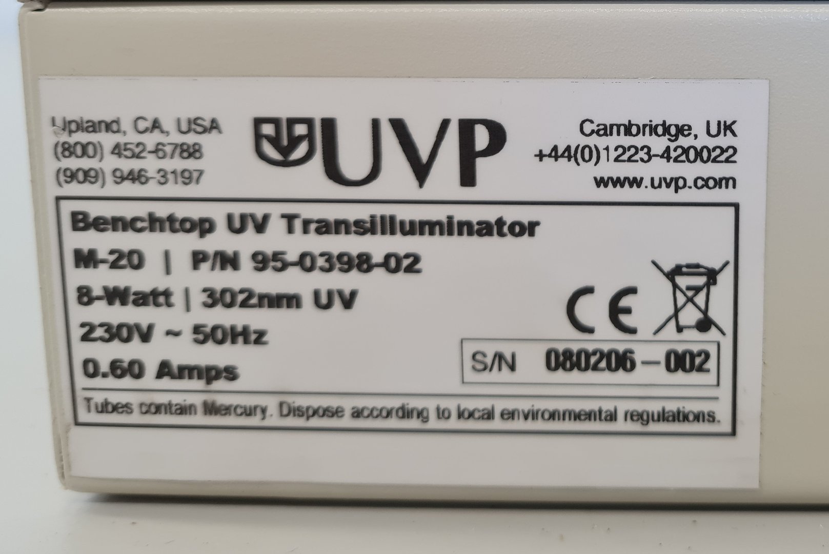 Image of UVP BioDoc-IT M-20 Imaging System UV Transilluminator with Camera