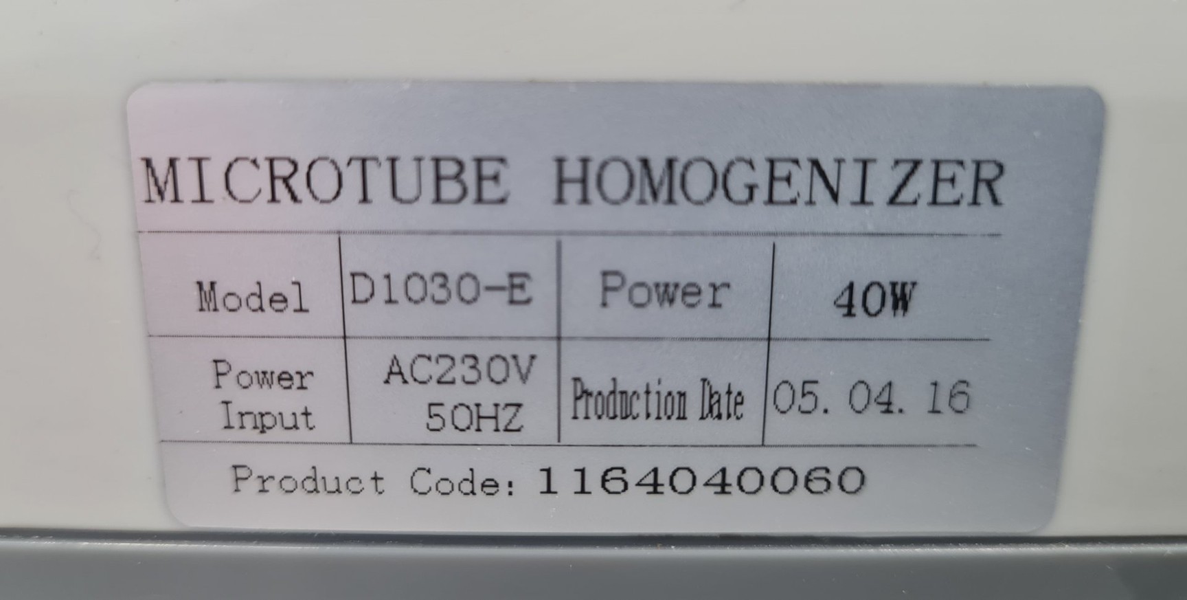 Image of BeadBug Microtube Homogenizer Model: D1030-E