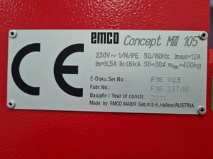 Thumbnail image of EMCO Concept Mill 105 CNC Machine with Software & Accessories 