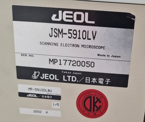 Thumbnail image of Jeol JSM-5910LV SEM Scanning Electron Microscope Lab