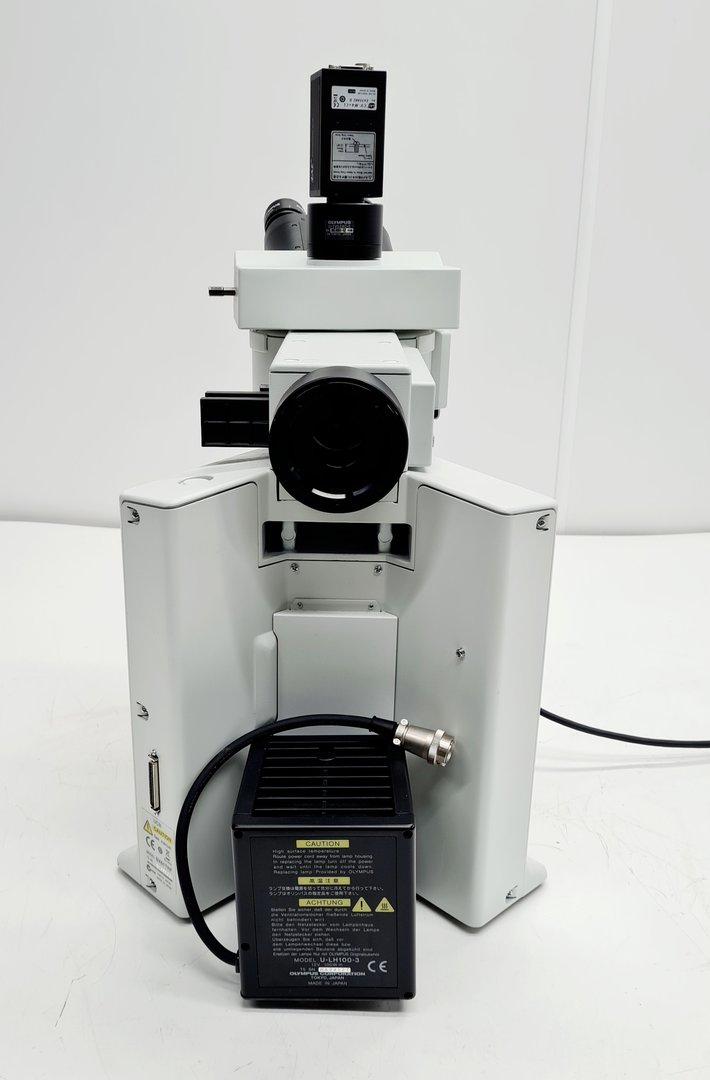 Image of Olympus BX61 Microscope System w/ 4 x Objectives and Camera Lab Faulty