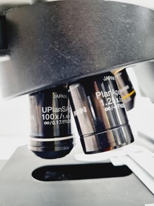 Thumbnail image of Olympus BX61 Microscope System w/ 4 x Objectives and Camera Lab Faulty