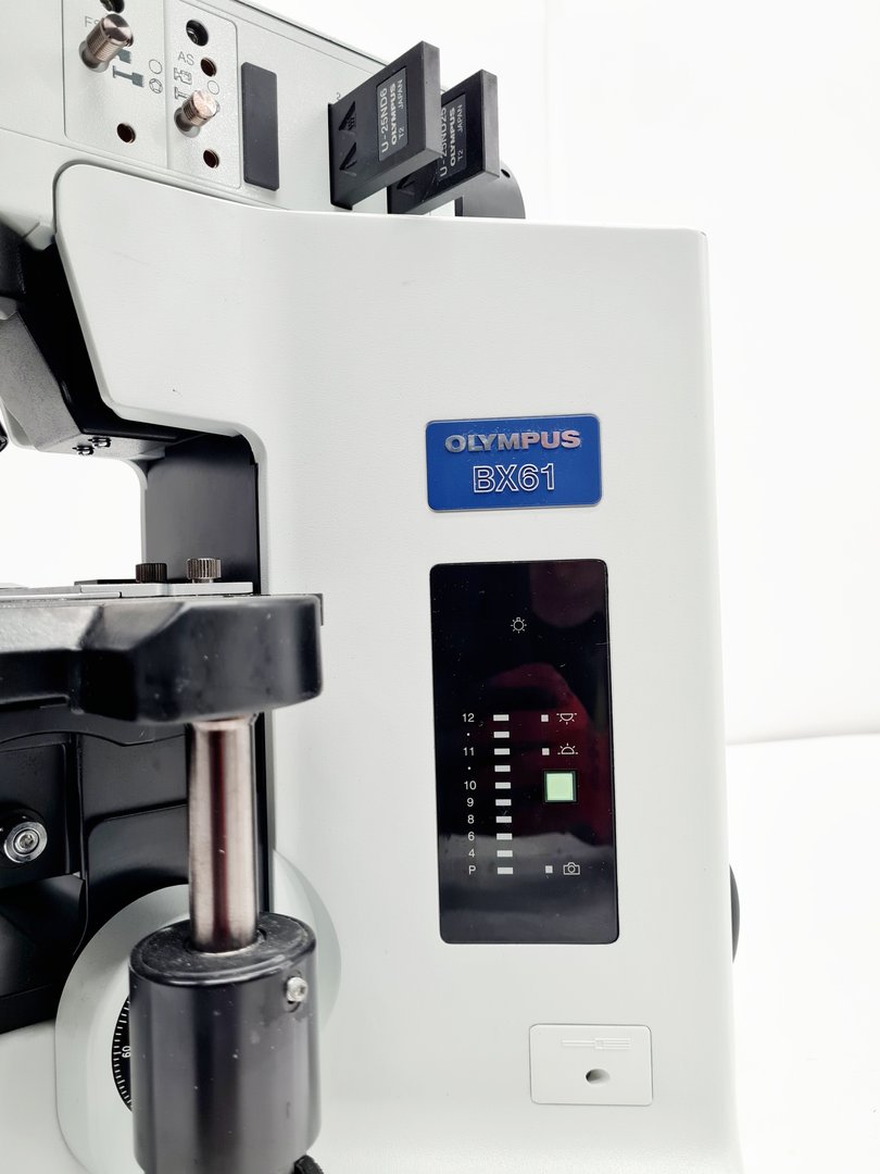 Image of Olympus BX61 Microscope System w/ 4 x Objectives and Camera Lab Faulty