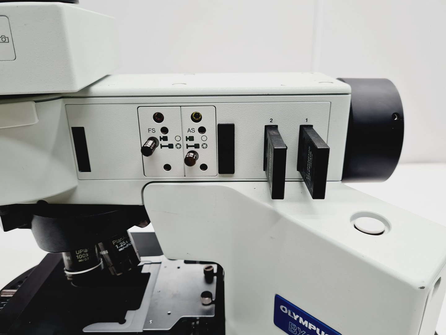 Image of Olympus BX61 Microscope System w/ 4 x Objectives and Camera Lab Faulty