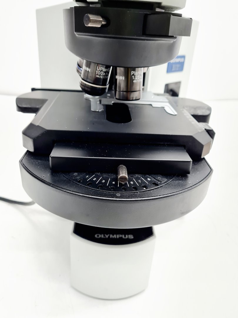 Image of Olympus BX61 Microscope System w/ 4 x Objectives and Camera Lab Faulty