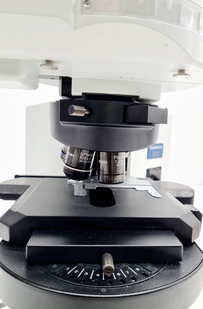 Image of Olympus BX61 Microscope System w/ 4 x Objectives and Camera Lab Faulty