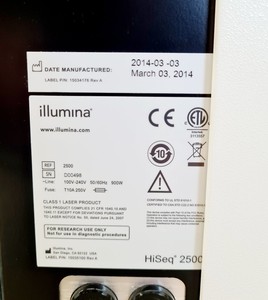 Thumbnail image of illumina HiSeq 2500 Genome Sequencer Lab Spares/Repairs