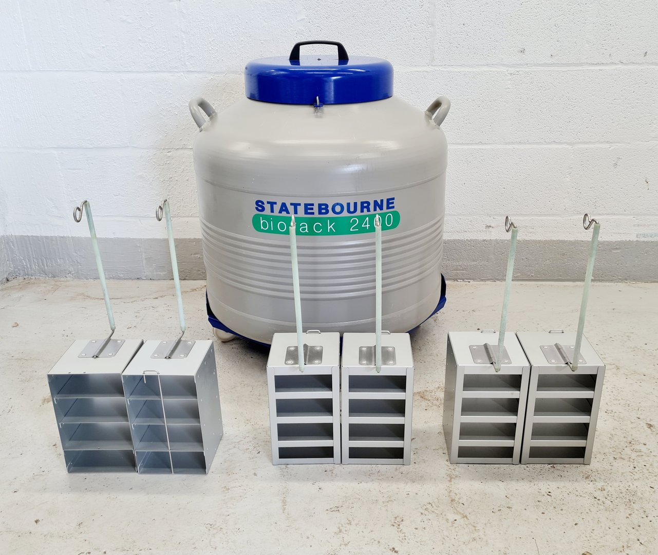Image of Statebourne Cryogenics Biorack 2400 Liquid Nitrogen Storage Dewar TankLab