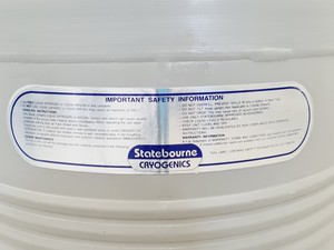 Thumbnail image of Statebourne Bio 20 Liquid Nitrogen Storage Dewar Tank Lab