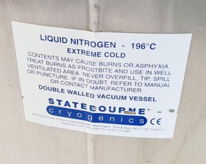 Thumbnail image of Statebourne Biostor 5 Liquid Nitrogen Cryogenic Storage Tank/Dewar Lab