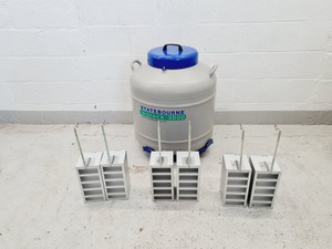 Thumbnail image of Statebourne Cryogenics Biorack 3000 Liquid Nitrogen Storage Dewar Tank Lab