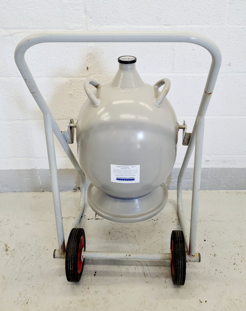 Image of Statebourne Cryolab 25 Liquid Nitrogen Dispensing Dewar w/ Trolley