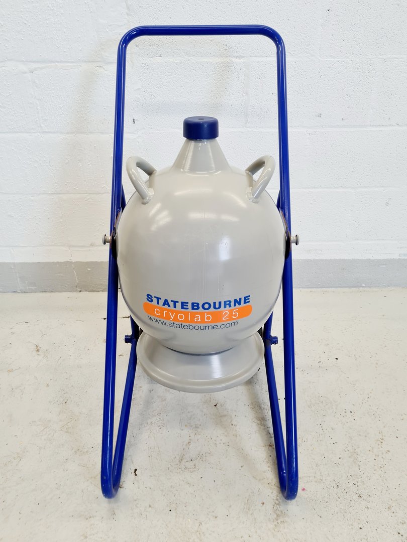 Image of Statebourne Cryolab 25 Liquid Nitrogen  Dewar w/ Trolley Lab