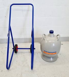 Thumbnail image of Statebourne Cryolab 25 Liquid Nitrogen  Dewar w/ Trolley Lab
