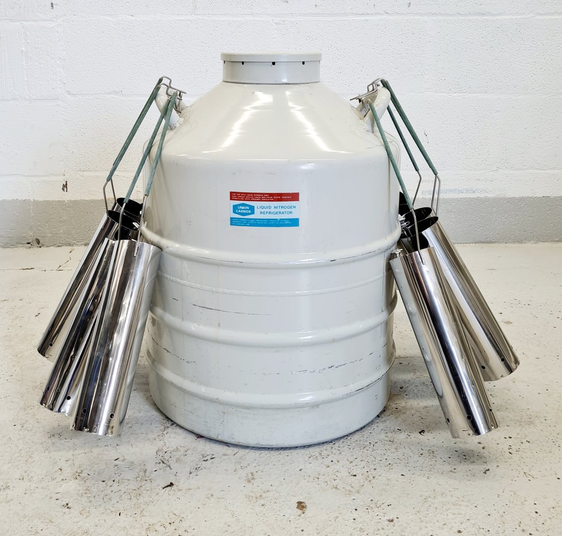 Image of Union Carbide Liquid Nitrogen Refrigerator Sample Storage Dewar Tank