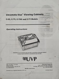 Thumbnail image of UVP Chromato-Vue C-75 UV Viewing Cabinet Lab