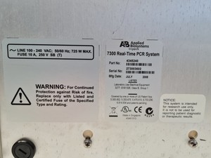 Thumbnail image of Applied Biosystems 7300 Real Time PCR System with PC & Software Lab