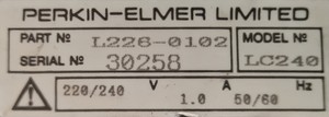 Thumbnail image of Perkin Elmer LC240 Fluorescence Detector Lab