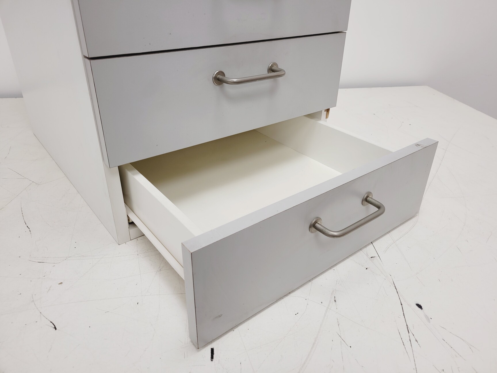 Image of Set of Grey Lab Drawers & Cupboards/Cabinets 