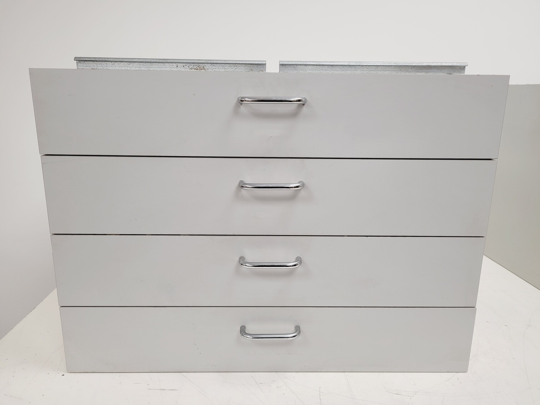Image of Set of Grey Lab Drawers & Cupboards/Cabinets 