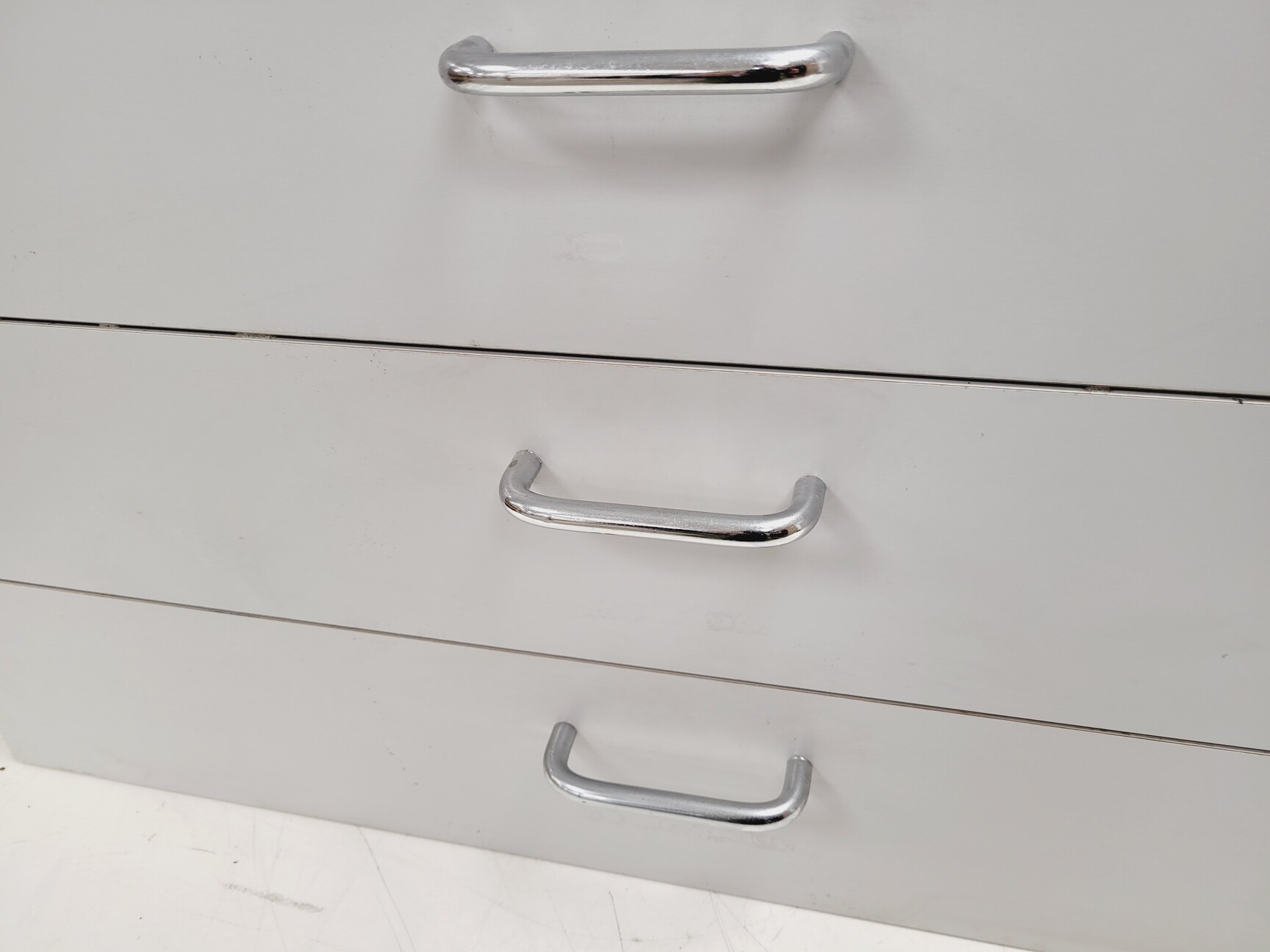 Image of Set of Grey Lab Drawers & Cupboards/Cabinets 