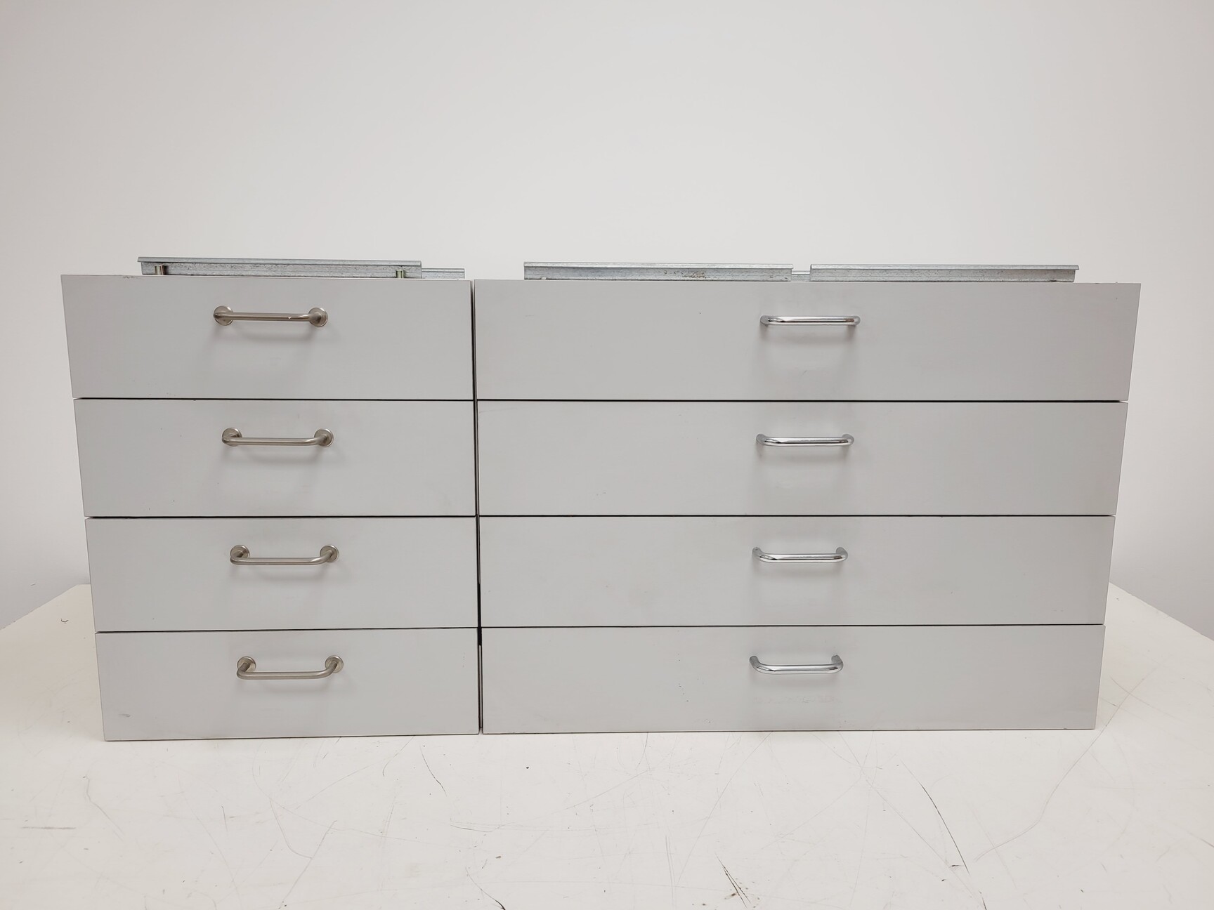 Image of Set of Grey Lab Drawers & Cupboards/Cabinets 