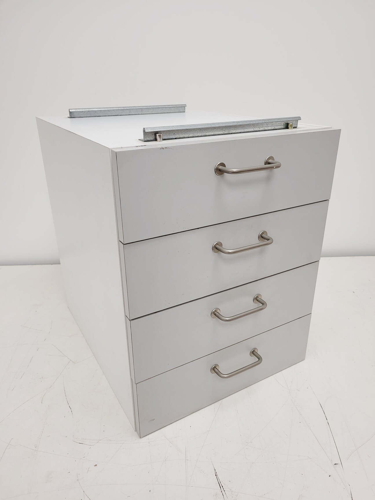 Image of Set of Grey Lab Drawers & Cupboards/Cabinets 