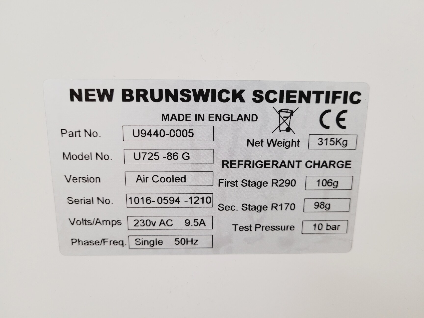 Image of New Brunswick Scientific U725 Innova -86 G Ultra Low Temperature Freezer  Lab