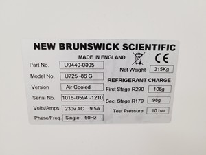 Thumbnail image of New Brunswick Scientific U725 Innova -86 G Ultra Low Temperature Freezer  Lab
