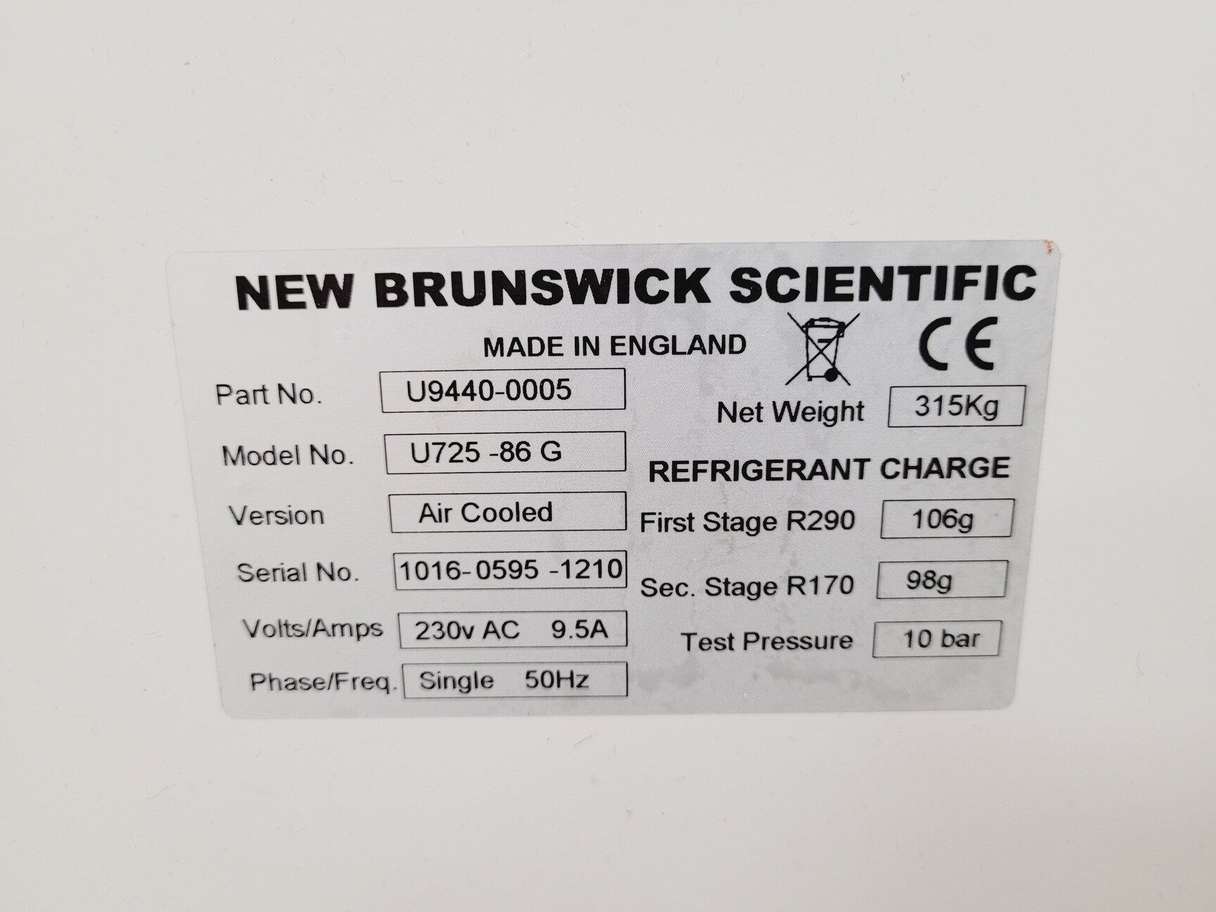 Image of New Brunswick Scientific Ultra Low Temperature Freezer U725 Innova -86 G Lab
