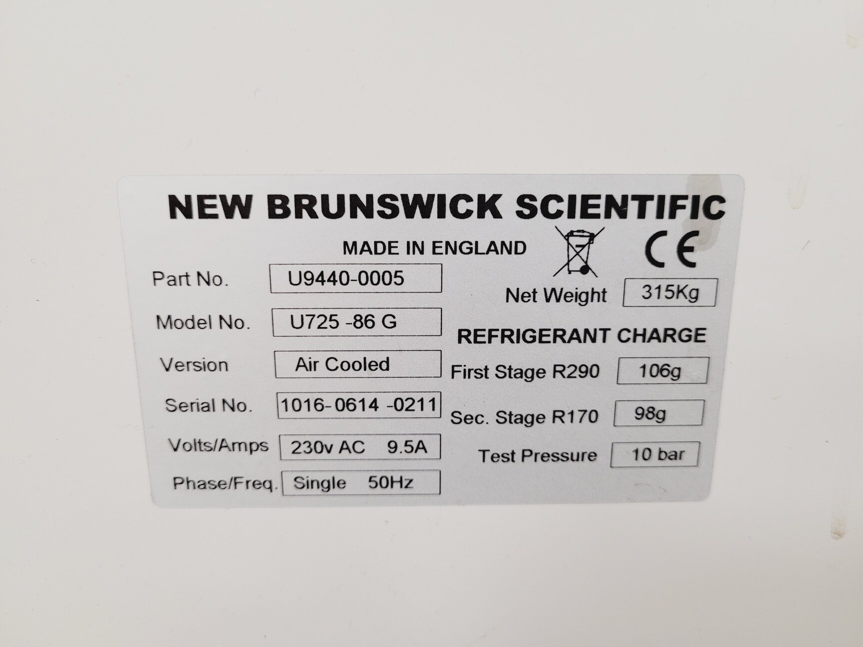 Image of New Brunswick Scientific  -86 G  U725 Innova Ultra Low Temperature Freezer  Lab