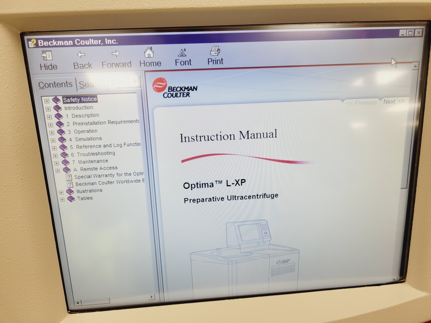 Image of Beckman Coulter Optima L-100 XP Ultracentrifuge Lab