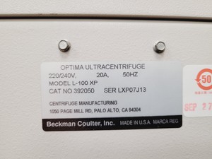 Thumbnail image of Beckman Coulter Optima L-100 XP Ultracentrifuge Lab